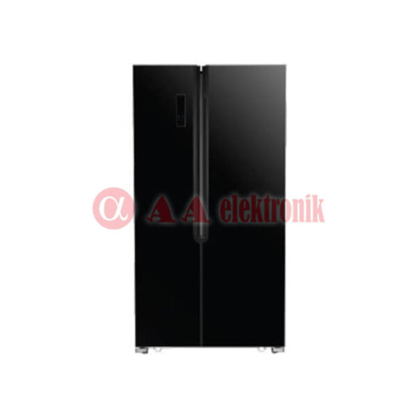 Kulkas Gea G2D-472 Black Glass