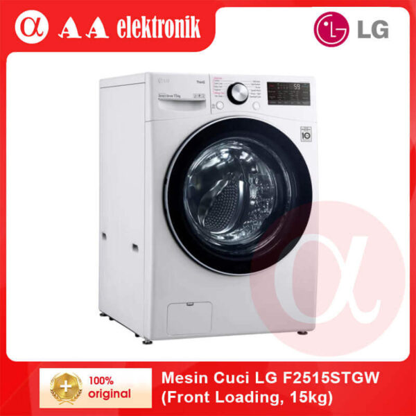 Mesin Cuci LG F2515STGW (Front Loading, 15kg)